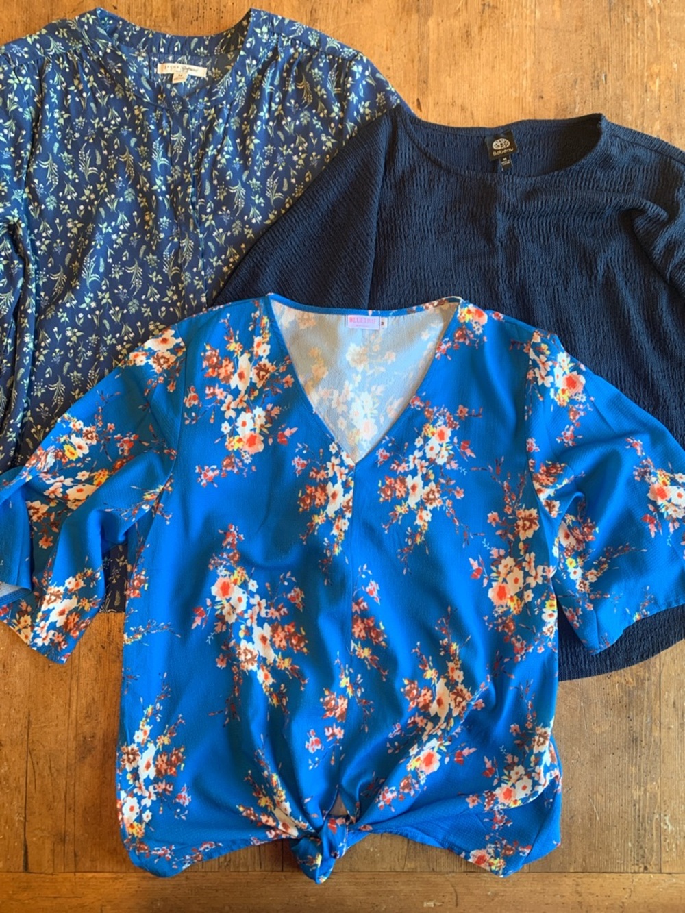 Blouse Trio Florals and Solid - Medium